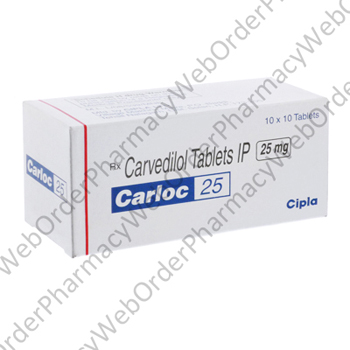 Carloc 25 (Carvedilol) - 25mg (10 Tablets) P1