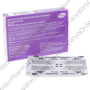 Cerenia (Maropitant) 24mg (4 Tablets) Pet Products