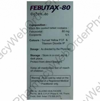 Febutax-80 (Febuxostat) - 80mg (10 Tablets)2