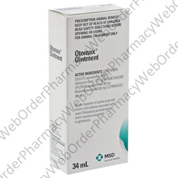 Otomax Ointment (Gentamicin/Betamethasone/Clotrimazole) - 2640IU/0.88mg/8.8mg/mL (34mL) P1