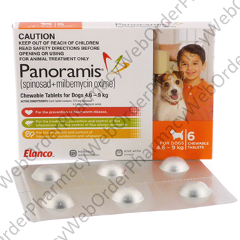 Panoramis (Spinosad/Milbemycin Oxime) - 270mg/4.5mg (6 Chewable Tablets) P1
