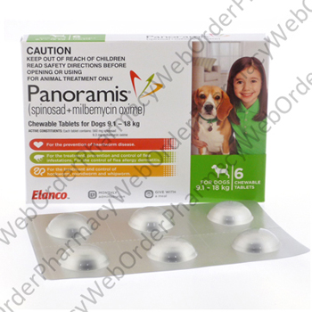 Panoramis (Spinosad/Milbemycin Oxime) - 560mg/9.3mg (6 Chewable Tablets) P1