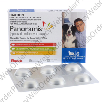 Panoramis (Spinosad/Milbemycin Oxime) - 810mg/13.5mg (6 Chewable Tablets) P1