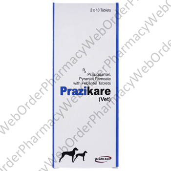 Prazikare (Praziquantel/Pyrantel Pamoate/Febantel) - 50mg/144mg/150mg (10 Tablets) P1