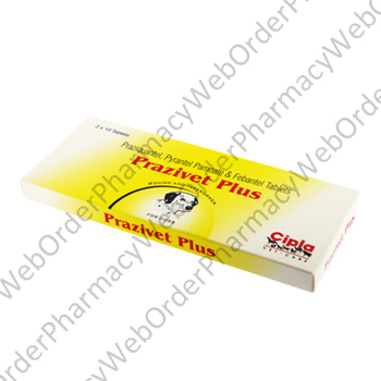 Prazivet Plus (Praziquantel/Pyrantel Pamoate/Febantel) - 50/144/150mg (20 Tablets) P1