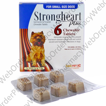 Strongheart Plus (Ivermectin/Pyrantel Pamoate) - 68mcg/57mg (6 Chewable Tablets) P1