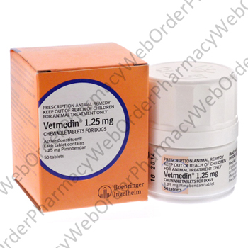 Vetmedin (Pimobendan) - 1.25mg (50 Chewable Tablets) (Australia) P1