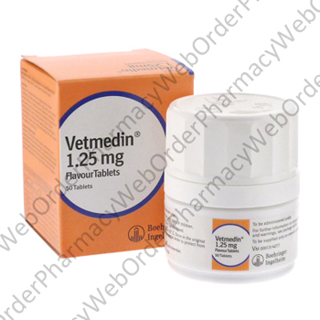 Vetmedin (Pimobendan) - 1.25mg (50 Flavour Tablets) (UK) P1